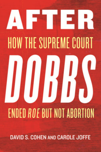 A screenshot of the cover of Carole Joffe and David Cohen's book After Dobbs